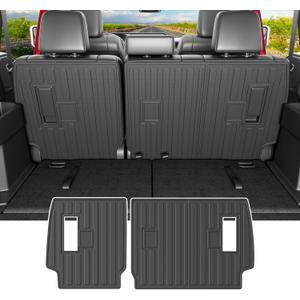 powoq 7 Seats Fuel Cargo Mat Compatible with 2025 2026 Toyota 4Runner Backrest Mat 2nd Backrest Liner TPE Cargo Liner Back Seat Protector Replacement for 2025-2026 Toyota 4Runner Accessories