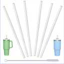 Straw for Stanley Cup 30OZ | Replacement straw for Stanley 30oz Tumbler | Reusable Straws for 30 OZ Stanley | 6-Pack Stanley Straws BPA Free, Dishwasher Safe, Made of Tritan, Clear