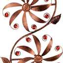 VEWOGARDEN Metal Wind Spinners Outdoor, Kinetic Wind Sculptures & Spinners with Flower Design for Yard Garden Lawn Patio Decorations, Bronze