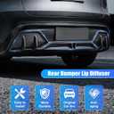 3 PCS Rear Bumper Lip Diffuser for Tesla Model Y Juniper 2026 2025 | Gloss Carbon Fiber Rear Lower Bumper Lip Diffuser(Not Fit Performance)