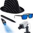 Tigerdoe Detective Costume - Spy Gear for Kids - Dress Up - Spy Costume Accessories (4 Pc)