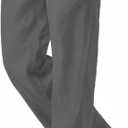 iWoo Linen Pants Men Casual 2025 Summer Beach Elastic Drawstring Waist Yoga Pants Travel Baggy Work Pant Pajama (Large, Dark Grey)