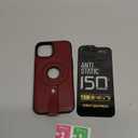 for iPhone 14 /iPhone 13 Leather Case with Stand, Anti-Slip Grip Ring, Fits for MagSafe (Burgundy, iPhone 14/13)