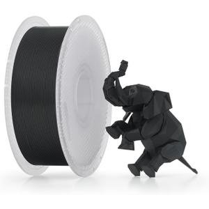 Bambu Lab PLA Basic Filament 1.75mm 1kg Spool - PLA 3D Printer Filament, Smooth Finish, Low Warp, Easy to Print, Compatible with Bambu Lab & Most FDM 3D Printers, Black (10101) - Spool