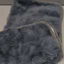 Soft Plush Faux Fur Couch Cover, Thick Warm Fuzzy Sectional Sofa Covers for 3 Cushion Couch Sofa Non Slip Slipcover, Furniture Protector Covers for Pets(1 PCS 27"x27" Dark Grey)