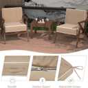 5" Thicker Outdoor Chair Cushions 2 Sets 24" *24" Waterproof Patio Chair Cushions for Outdoor Furniture w/Removable Cover 30D High Density Sponge Filling Thicken Patio Furniture Cushion w/Handle &Ties
