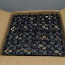 jxgzyy 4 Pcs Interlocking Stepping Stones Outdoor for Garden, 11.8" Square Pavers for Landscaping, Outside Pebble River Stone Mat for Yard Lawn Patio Pathway Walkway, DIY Landscape Decor - Multi-Color