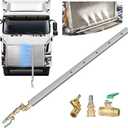 Radiator Cleaning Wand with 1/4''Quick Coupler,Dual Purpose RadiatorFlush Kit for Pressure Air Pump & Pressure Washer, Portable RadiatorCleaner for Car Trucks