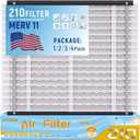 2 Pack 210 Replacement Air Filter MERV 11 Compatible with AprilAire Models 1210, 1620, 2210, 2216, 3210, 4200, fit for 20x25x4 Furnace 