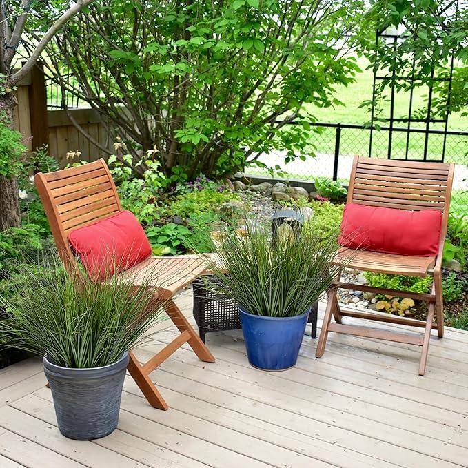 Uqueeten 48PCS 17.3" Fake Plants Artificial Wheat Grass Greenery Plastic Plants Fake Grass Artificial Plants for Outdoor Decor Artificial Grass Plant with Greenery Stems for Indoor Home Decoration