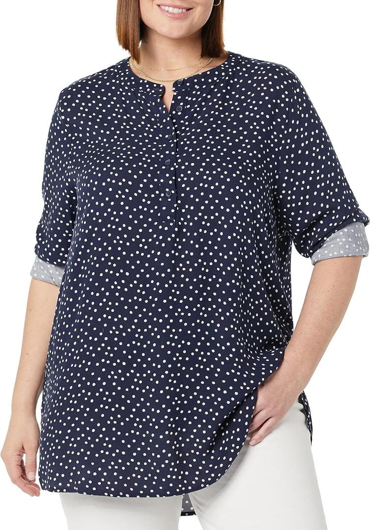 Amazon Essentials Women's Long-Sleeve Woven Blouse (Large)