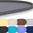 Hubulk 100% Waterproof Silicone Pet Feeding Mat with Raised Edge for Food and Water, Dog Bowl Mats, Cat Bowls Placemat with High Lip Protects Floor for Cats and Dogs (Gray, 19" L x 12" W)