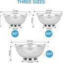 Colander for Kitchen, 3QT, Stainless Steel Colander Strainer with Handle for Fruits Vegetables Cooking Food, Dishwasher Safe