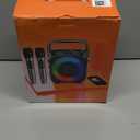 Karaoke Machine, Portable Bluetooth Speaker with 2 Wireless Microphones for Adults & Kids with Lights, Karaoke Microphone with PA System Supports USB/TF/REC/FM/AUX for Home Party Home System Packages