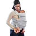 Boppy ComfyGrow Baby Carrier, 7-35lbs, Dove Gray, Newborn to Toddler with 3 Carrying Positions, 3-Stage Adjustable Seat and Head Support, Cotton Fabric
