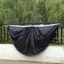 Kind Girl 2 Pcs Black Solid Colour Fan Flag, Patriotic Holiday Decorations, 6ft W x 3ft H