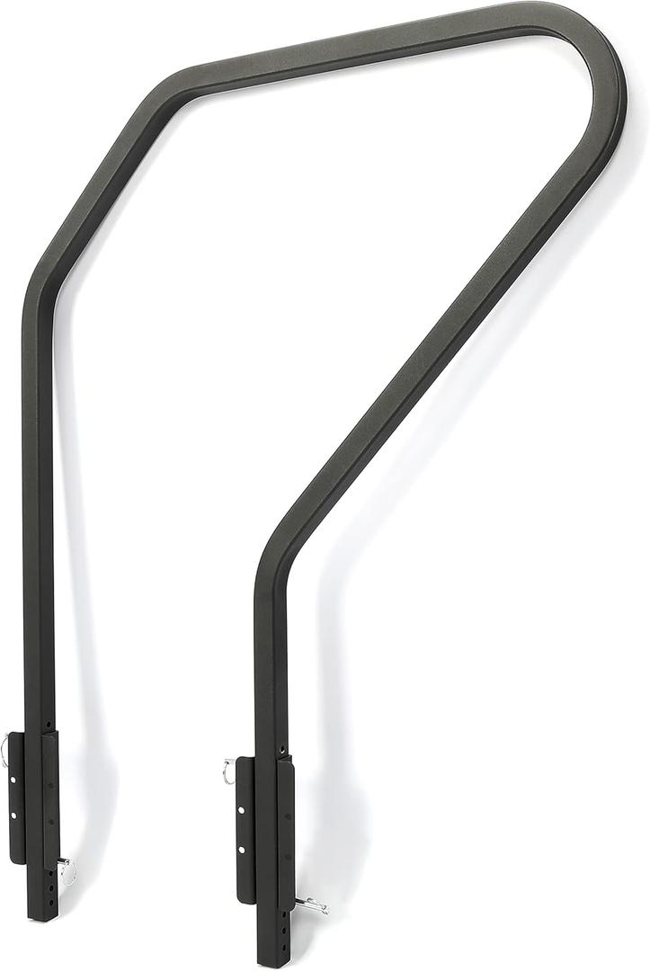 ALMULOO RV Handrail Compatible with Any Generation 3 Triple Or Quad Solid Step for 5th Wheel Rvs Travel Trailers Steel 3 or 4 Step Rails for RV Stairs, No Drilling Required