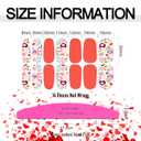 SILPECWEE 20 Sheets Valentine's Day Nail Polish Stickers Decals Nail Wraps for Women Gel Nail Strips Self Adhesive Nail Polish Strips Holiday Manicure Design for Nail Art with 1pc Nail File