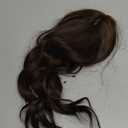 TYQ Hair Toppers for Women with Thinning Hair,14 Inch 360 3D Synthetic Curly Wavy Side Part Clip in Bangs(Dark Brown Mixed Chestnut)