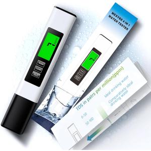 2025 All-New 4 in 1 Tds Meter Digital Water Tester - Accurate and Reliable TDS EC & Temp(C,F) Meter - 0-9999ppm - Professional Testing for Drinking Water, RO/DI System, Aquariums etc (White)