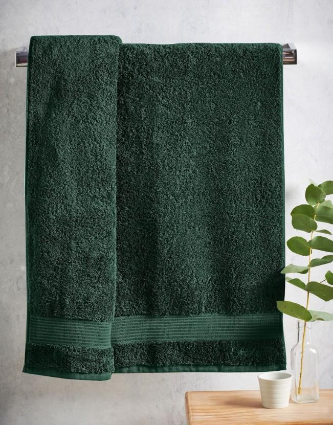 27x52 in| Terry Velour Towels, Bath Towels, Washcloths | Cotton | Face Towels, Bathroom use, Gym and spa Towel | Bathroom Towels (3, Green)