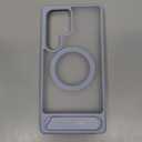 TORRAS Strong Magnetic & Seamless Stand for Samsung Galaxy S25 Ultra Case, Fit for MagSafe, Mil-Grade Drop Protection, Kickstand for Samsung Galaxy S25 Ultra Case, Translucent Back/Silverblue Edge