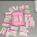 36 Pcs Galentines Day Elastic Hair Ties Pink Headbands Valentines Day Gifts for Women with 12 Happy Galentines Cards and 12 Bags for Holiday Friends Exchange Gifts Party Favors