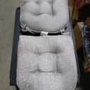 Chair Cushions for Dining Chairs, 2 Pack Soft and Comfortable Chair Cushions Pads with Ties, Seat Cushions for Kitchen Chairs, Dining Room (2 Pack 17x16, Light Gray)