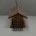 Wild Wings Cedar Hopper Feeder w/Suet 3QT 2 Cakes, Brown