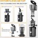 300W Cold Press Juicer with 5.8" Extra-Large Feed Chute, Slow Masticating Juicer Machines for Fruits and Vegetables, High Juice Yield, Easy to Clean, Family Use, BPA Free (Black & Grey)