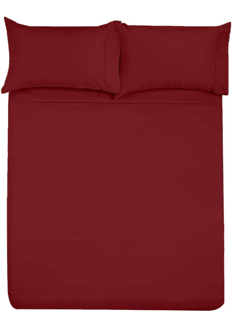 SlumberWell 1Piece Luxury Soft Microfiber Fitted Bed Sheet 52 x 90, Burgundy