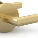 Mega Handles Ronn Privacy Lever & Lock Door Handle Set for Hallway, Closet and Bathroom, Keyless Lock, Heavy Duty Door Levers, Fits All Standard Door Sizes, Screws Included - Satin Brass (1 Pack)