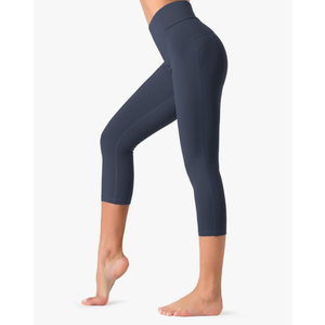 Dragon Fit Compression Yoga Pants Power Stretch Workout Leggings with High Waist Tummy Control S Navy Blue