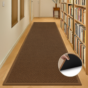 Kitchen Runner Rugs Non Slip Washable Anti Fatigue, Super Absorbent Long Cushioned Kitchen Mats For Floor, Jute-Look Woven Kitchen Sink Mat Standing Mat For Floor, Office, Laundry, Brown 17,3x79 "