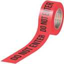 SINGHAL Red Do Not Enter Tape 3" Wide X 1000 Ft, Red Caution Tape Roll Bright Red with Bold Black Print, Maximum Readability, Tear Resistant Design, High Visibility
