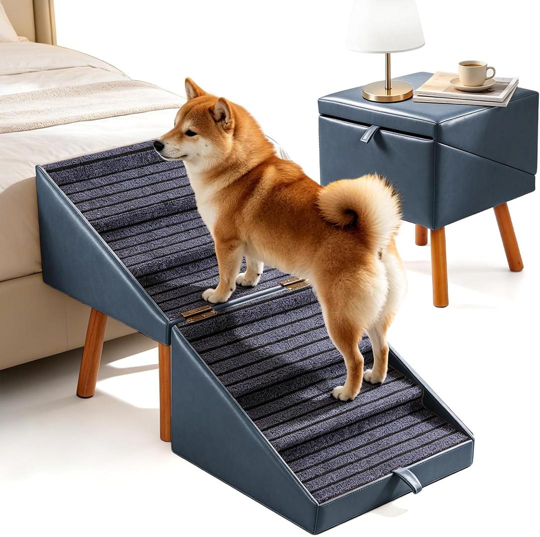 Pet Stairs for beds Foldable Dog Steps for High Beds, Size: XXL(21.06”H)