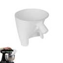 5 x Flour Funnel Attachment, Pouring Chute for 4.5-5 Qt Tilt-Head Stand Mixers, Easy-Pour Baking Accessory for Flour, Sugar, Dry and Wet Ingredients, White