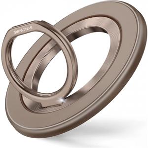 SYNCWIRE Magnetic Phone Ring Holder for MagSafe, 360 Rotation Cell Phone Grip Stand Finger Ring Kickstand Two-Sided Magnet Compatible with iPhone 17 Pro Max 16 15 14 13 12 MagSafe Accessories