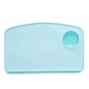 Liddle Bedside Shelf Nightstand, Space-Saving, Sturdy Plastic with Silicone Top, for Dorm Rooms and Bedrooms, Blue