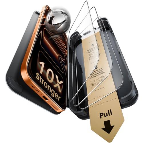 ESR Accessory Glass by Corning™ 3 Pack 9H+ Glass for iPhone 17 Pro Screen Protector, with AR Anti-Reflective Technology, Military Grade Shatterproof & Durable with UltraFit Tray