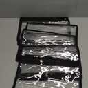 8 Pcs Clear Zipper Pouches Pencil Pouches PVC Makeup Pouch Envelopes Folder Storage Multi Purpose Pouch Document File Organization Bags, Office Supplies (Black Edging)