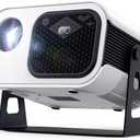 Mini Projector with Stand 270 Rotatable, Electric Focus & Vertical Keystone Portable Projector, Home Theater Projectors with WiFi and Bluetooth, Compatible with Smartphone/TV Stick/Box/USB/HDMI