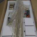 47.2" Gold Sputnik Chandeliers 18 Lights Modern Crystal Sputnik Chandelier Modern Crystal Pendant Light Chandelier Branches Chandeliers for Bedroom Kitchen Living Room (Dimmable Bulb & Remote Incl.)