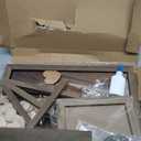 Aodaer Wedding Guest Book Alternative Drop Top Frame Heart Drop Wood Guest Book with Stand 122 Wooden Hearts Pens Box Mini Blackboard Rustic Wedding Decorations for Reception Baby Shower, Brown