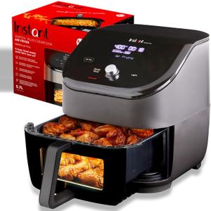 Instant Pot Vortex Plus 6QT ClearCook Air Fryer, Clear Windows, Custom Program Options, 6-in-1 Functions, Crisps, Broils, Roasts, Dehydrates, Bakes, Reheats, from the Makers of Instant Pot, Black
