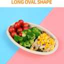 Celel 100 Pack 28 oz Oval Paper Bowls, PFAS-Free Disposable Oval Bowls for Nacho, Burrito, Taco Salads and Baked Potato, Mexican Party and Taco Bar Supplies