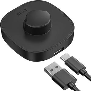 Smart Ring Charging Size 7, Compatible with Oura Ring Gen3 Charger, Fast Charging Dock and USB-C Cable, Charger for Smart Ring (Black)