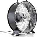 Vie Air High Velocity Powerful and Quiet Dual Speed Sleek Design Durable Metal Drum Fan, 12'' W