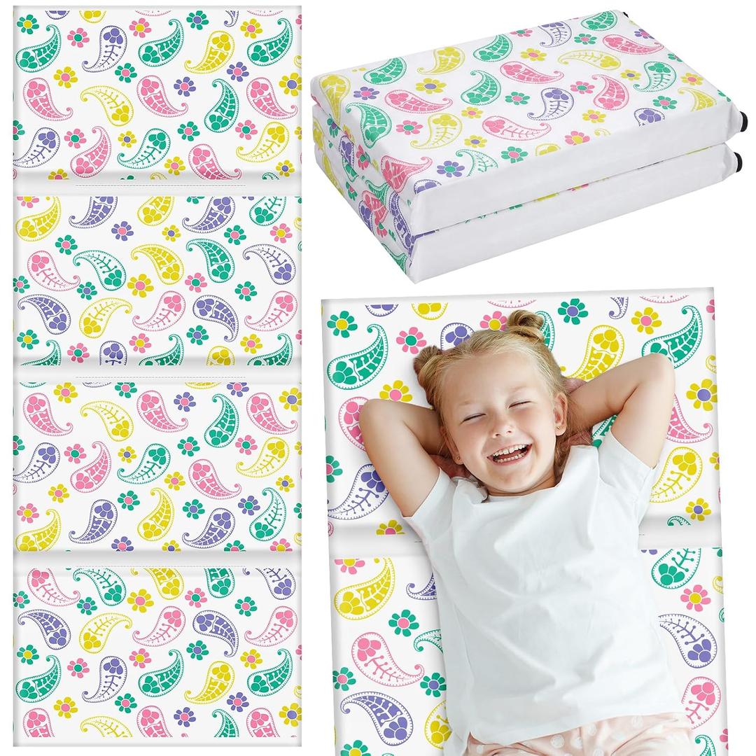 Shellwei Vinyl Nap Mat Kid Preschool Daycare Sleep Mat,Paisley Design
1" Thickness, 45" x 19" x 1", 4-section Softness Rest Mat, Suitable for Daycare Travel, and Home, Easy to Clean