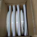 Famiware Nebula Plates and Bowls Set, 12 Pieces Dinnerware Sets, Dishes Set for 4, White